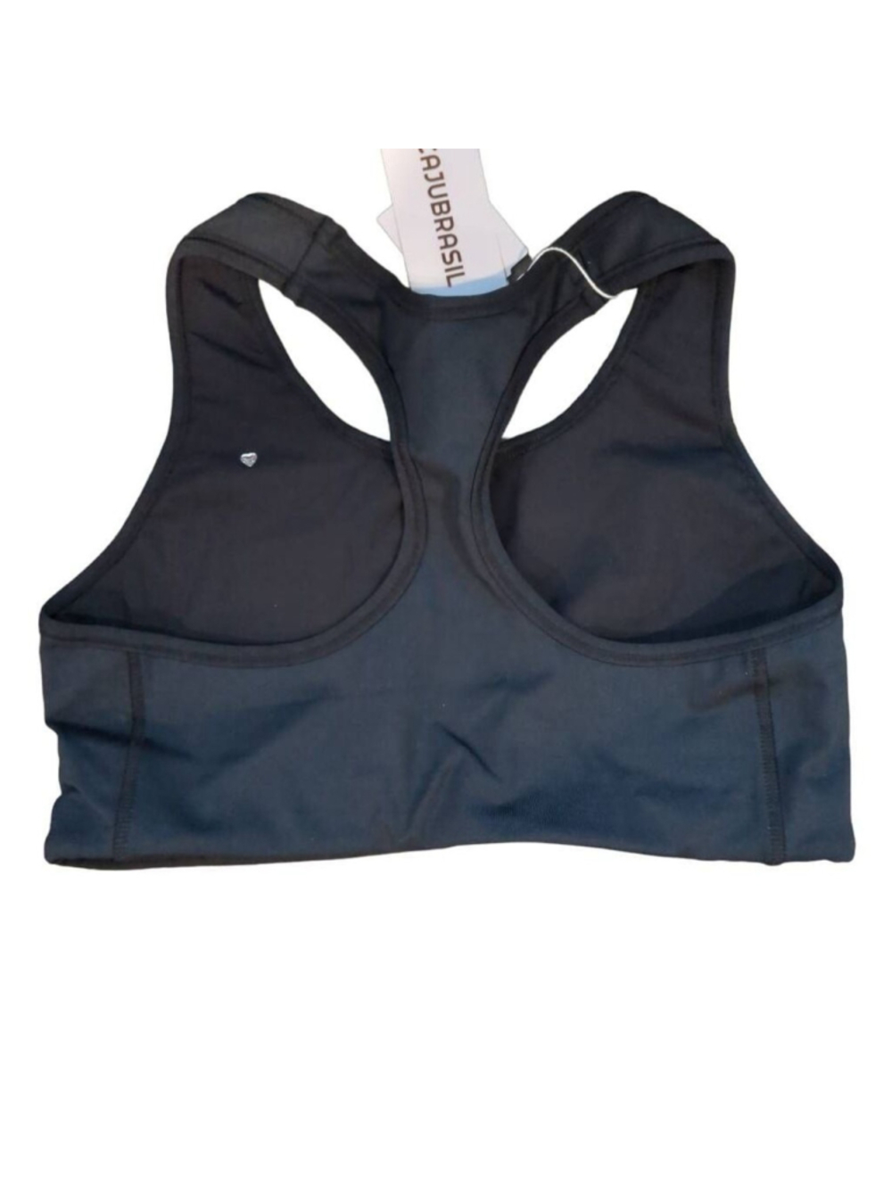 Cajubrasil L Athletic Racerback Sport Bra Black Workout Top